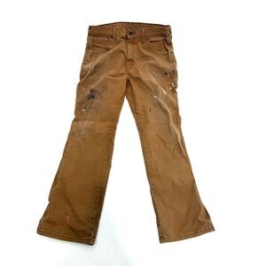 Dickies brown canvas carpenter pants 33x32